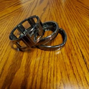 Grey metal bangles